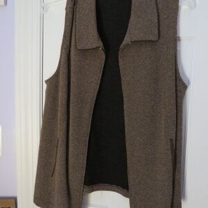 Women's Brown Sleeveless Skirt Set